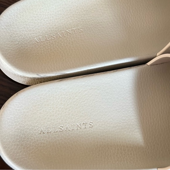 Men’s Allsaints Underground Slip On Slide Sandals - White/Cream - US 10 / EU 43 - Picture 8 of 14
